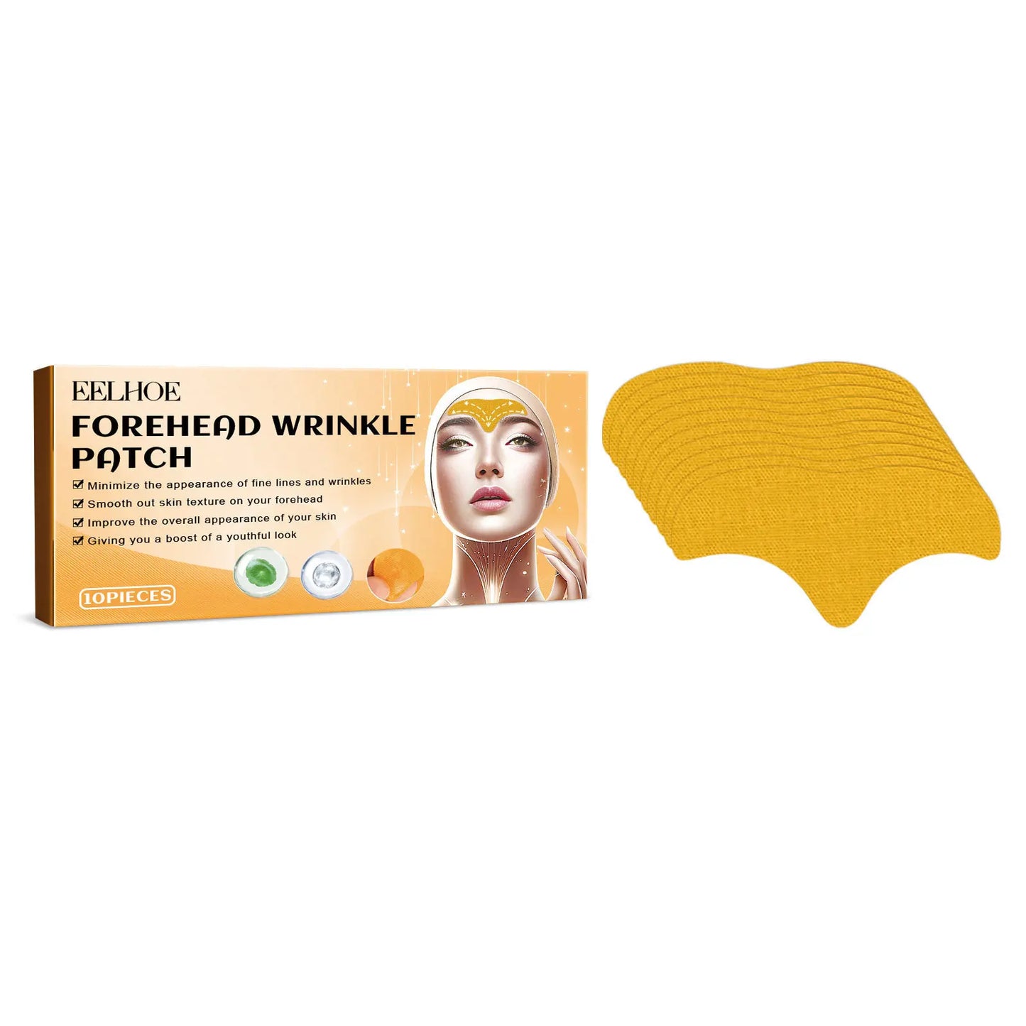 Forehead Nasolabial Eye Gel Patch Anti Wrinkle Forehead Line Removal Anti Sagging Skin Firming Mask Kojic Acid Collagen Patches