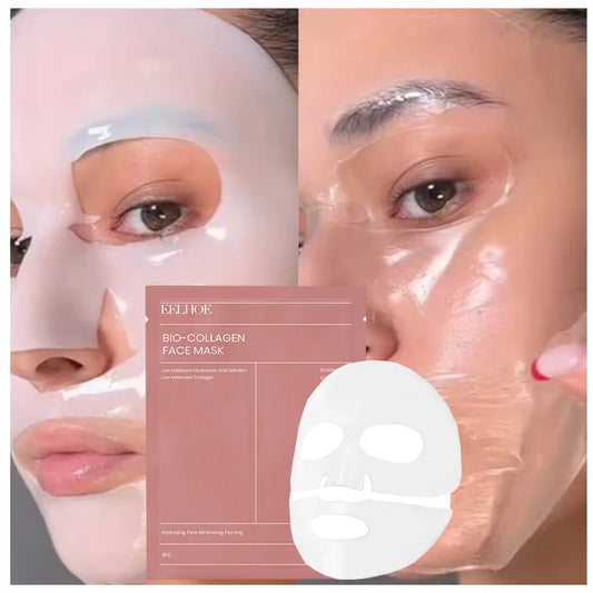 1/3/5/10PCS Bio Collagen Face Mask Shrink Pores Deep Hydrating Overnight Mask Moisturizing Refreshing Brightening Face Skin Care