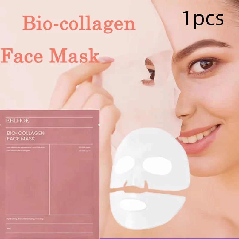 1/3/5/10PCS Bio Collagen Face Mask Shrink Pores Deep Hydrating Overnight Mask Moisturizing Refreshing Brightening Face Skin Care