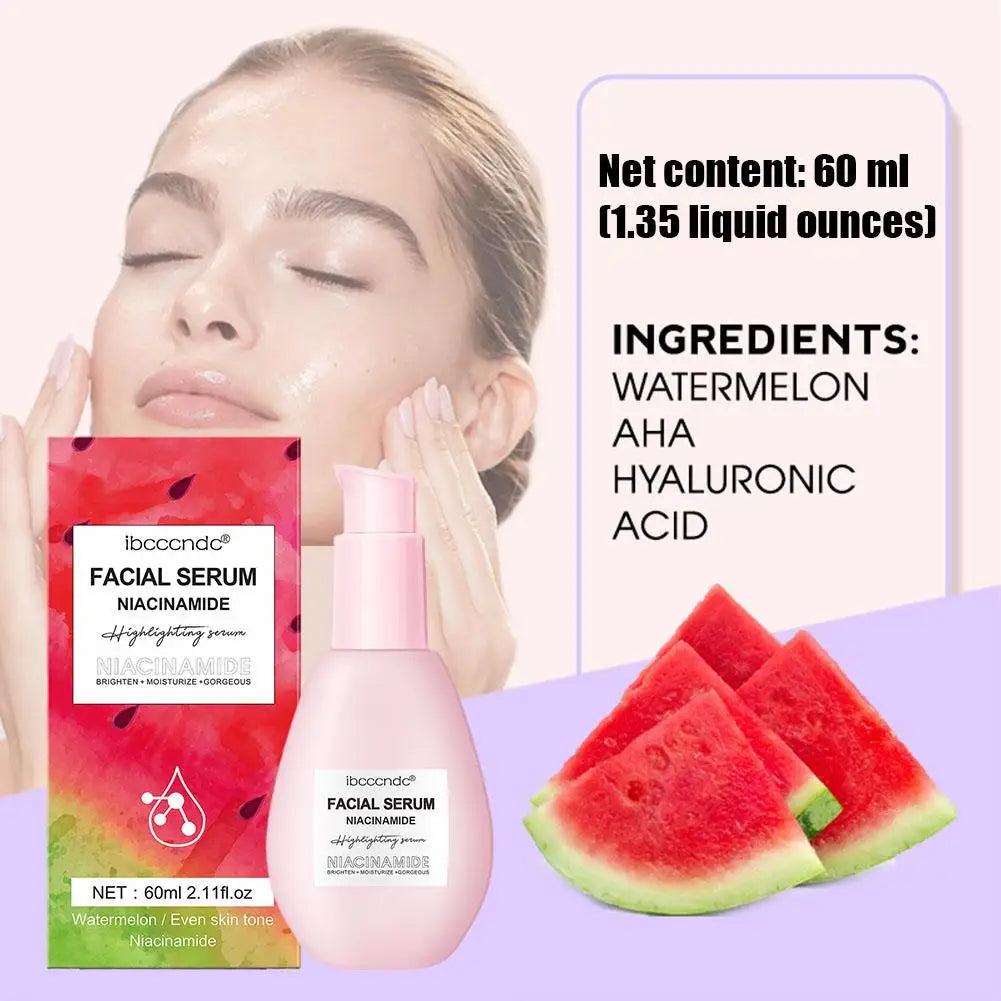 Watermelon Niacinamide Face Serum New Glowing Face Moisturizing Whitening Drops Skin Nourish Brightening Anti-aging Liquid